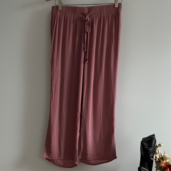 Retrology Pants - Retrology Mauve Draw String Pull-on Pants